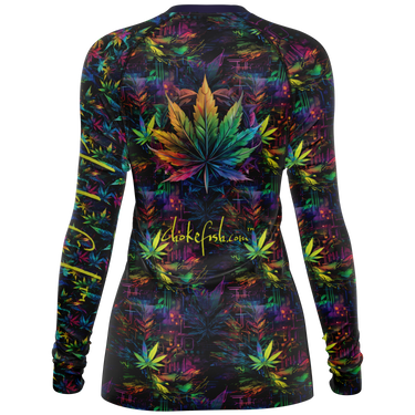Chokefish™ Long Sleeve Rashguard Cannabis Woman's Shirt-009-Special Edition
